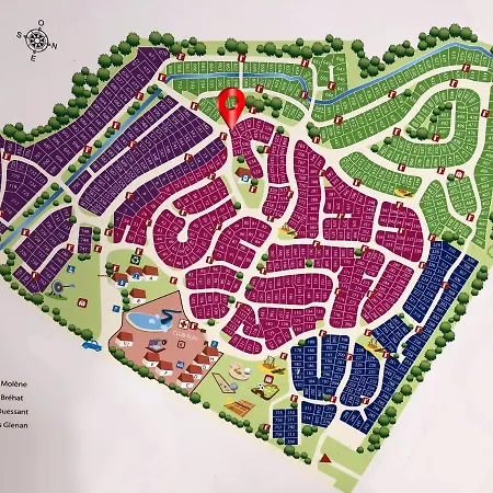 Campsite Kerlann 4 Etoiles Mobil 3 Chs 2 Sdb Aven Finistere Pont-Aven